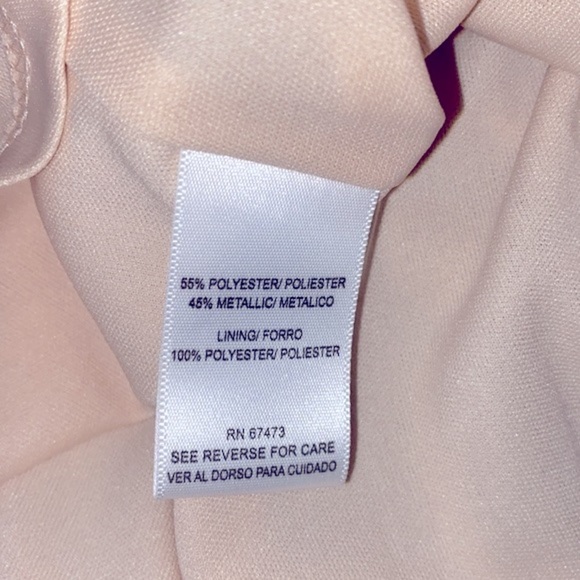 Glamour by Gabriella skye gold shimmer dress size 6 - Picture 7 of 8